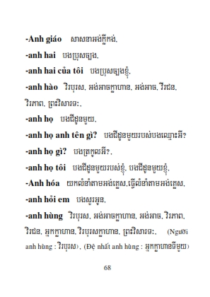 Từ điển Việt Khmer