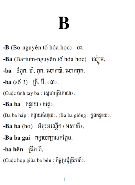 Từ điển Việt Khmer