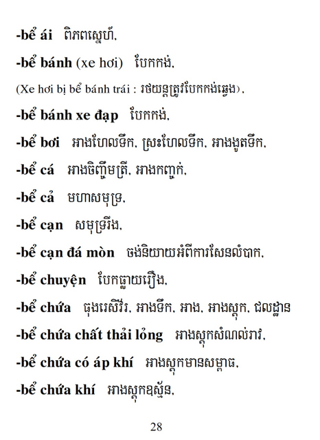 Từ điển Việt Khmer