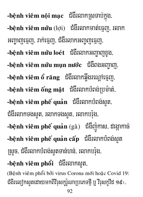 Từ điển Việt Khmer