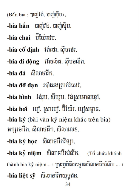 Từ điển Việt Khmer