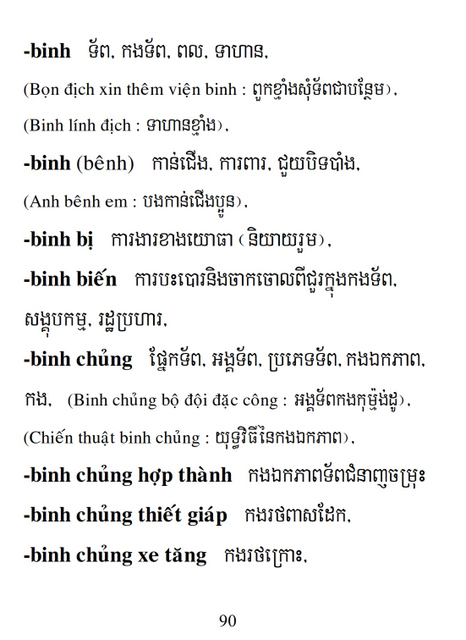 Từ điển Việt Khmer