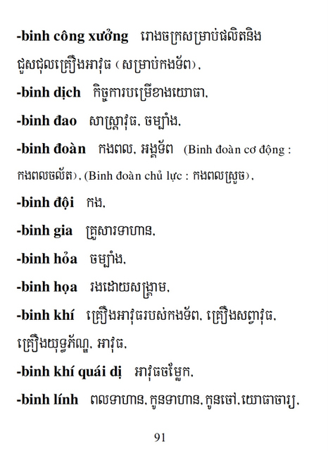 Từ điển Việt Khmer