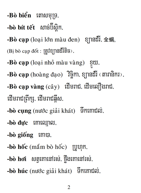 Từ điển Việt Khmer