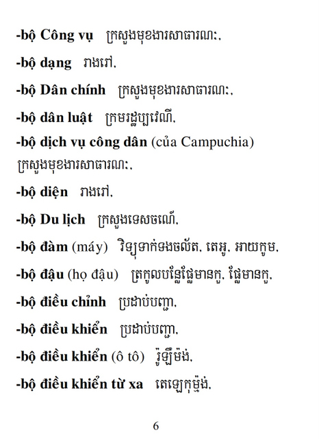 Từ điển Việt Khmer