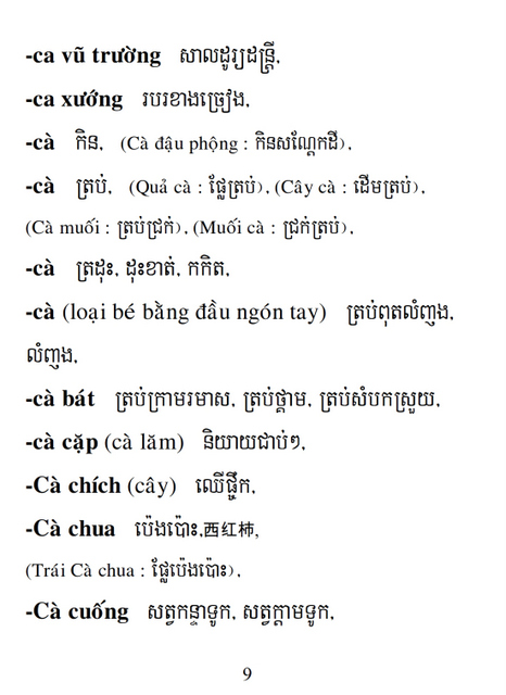 Từ điển Việt Khmer