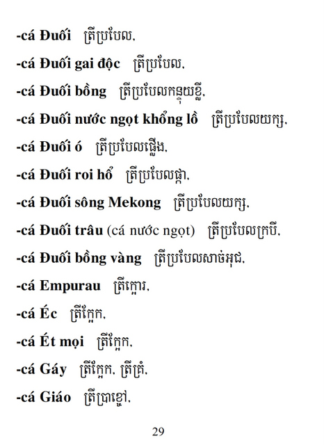 Từ điển Việt Khmer