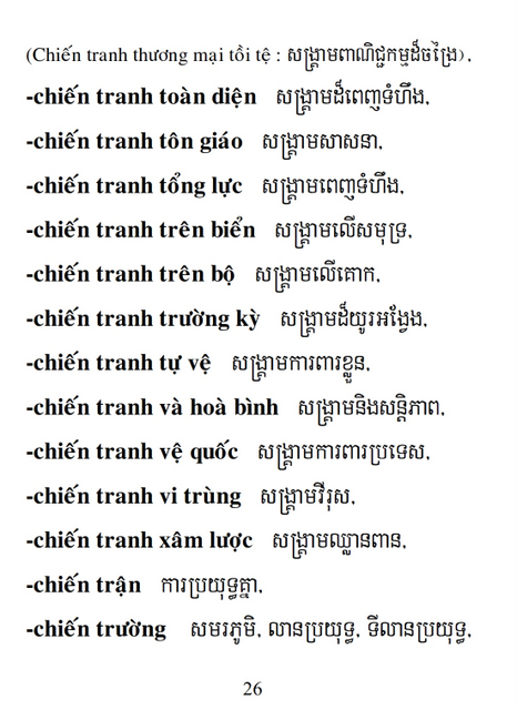 Từ điển Việt Khmer