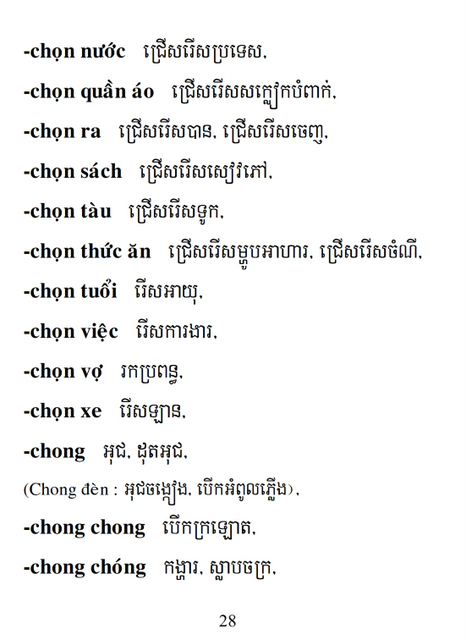 Từ điển Việt Khmer