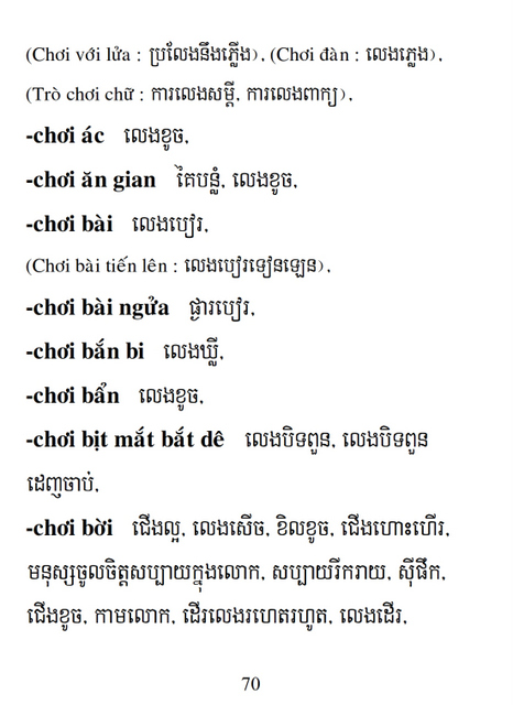 Từ điển Việt Khmer