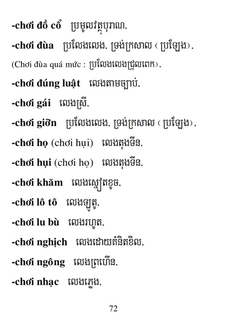 Từ điển Việt Khmer