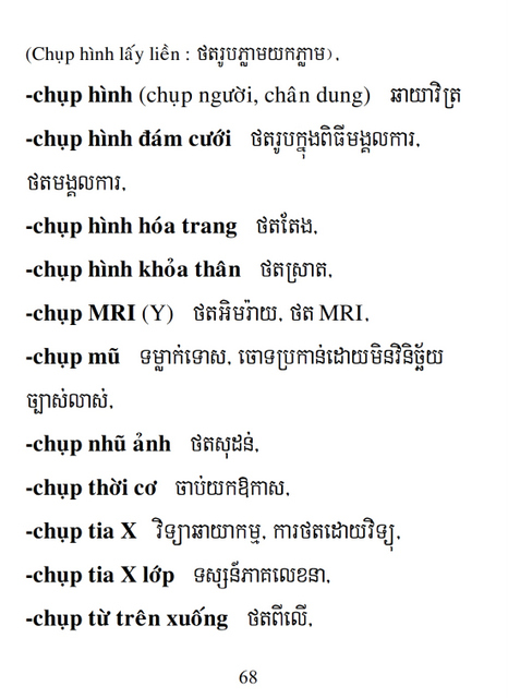 Từ điển Việt Khmer