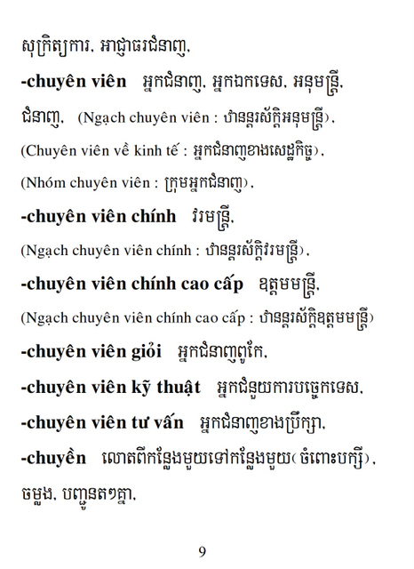 Từ điển Việt Khmer