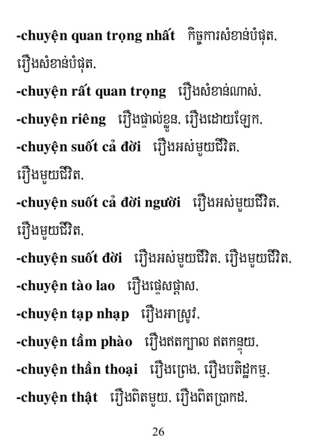 Từ điển Việt Khmer