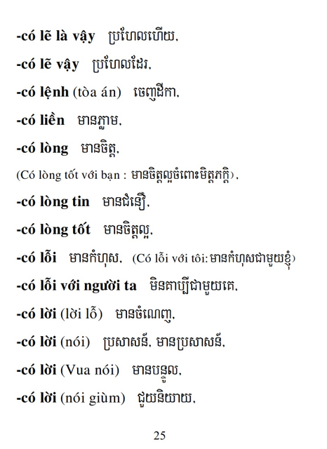 Từ điển Việt Khmer