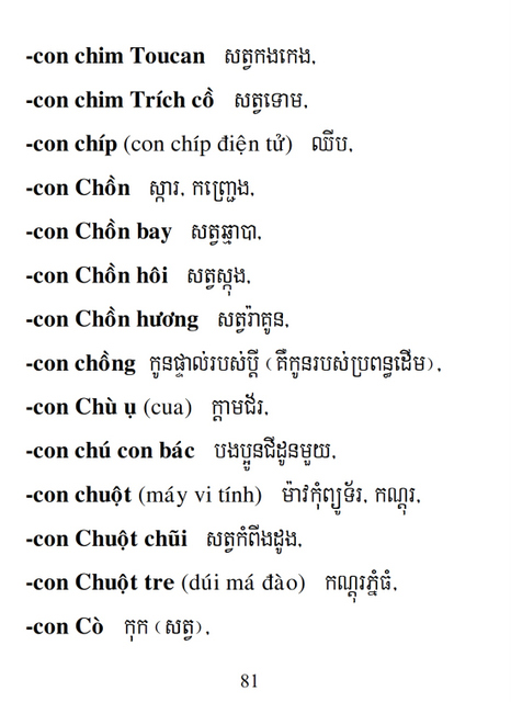 Từ điển Việt Khmer