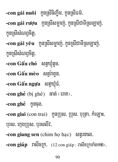 Từ điển Việt Khmer