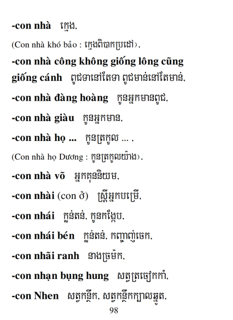 Từ điển Việt Khmer