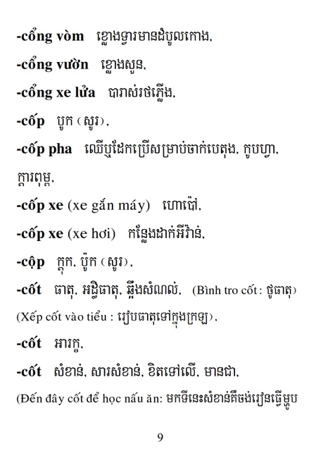 Từ điển Việt Khmer