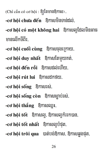 Từ điển Việt Khmer