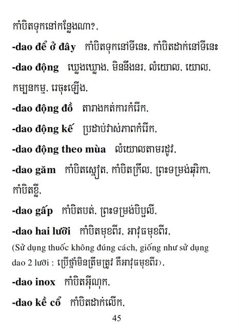 Từ điển Việt Khmer