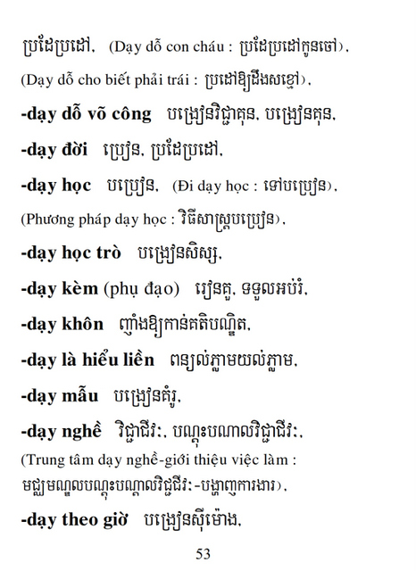 Từ điển Việt Khmer