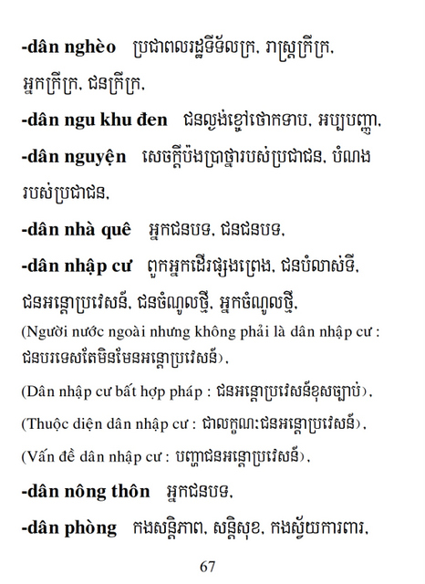 Từ điển Việt Khmer