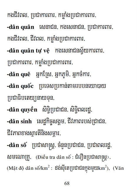 Từ điển Việt Khmer