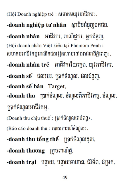 Từ điển Việt Khmer