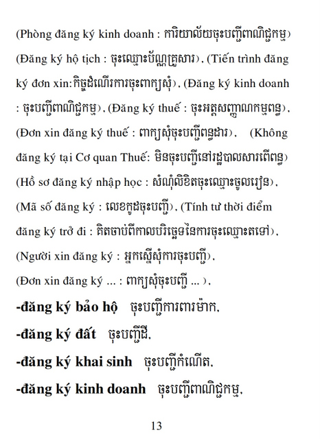 Từ điển Việt Khmer