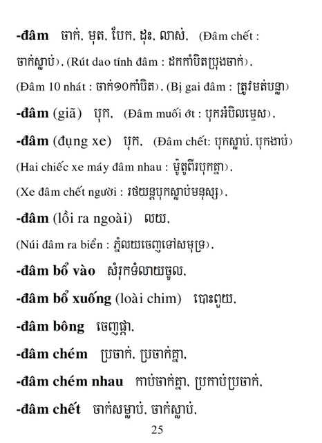 Từ điển Việt Khmer