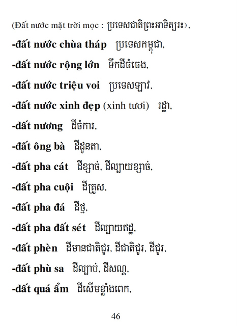 Từ điển Việt Khmer