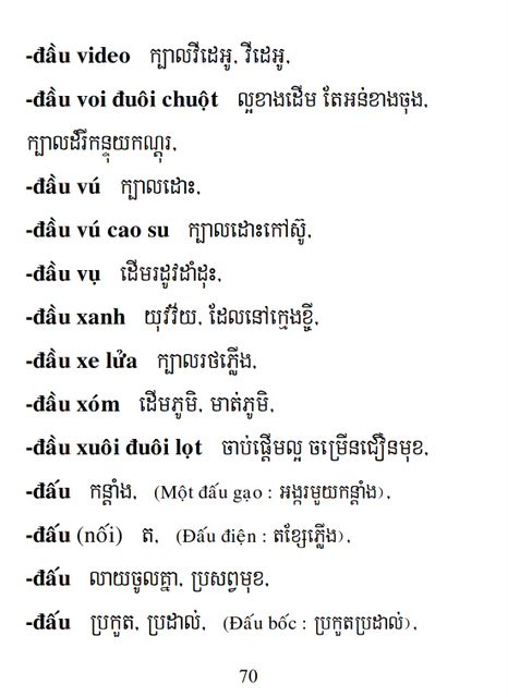 Từ điển Việt Khmer