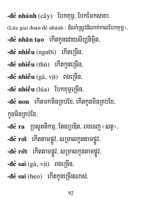 Từ điển Việt Khmer