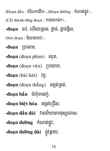 Từ điển Việt Khmer