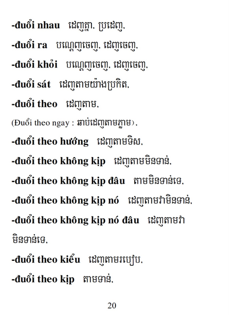 Từ điển Việt Khmer