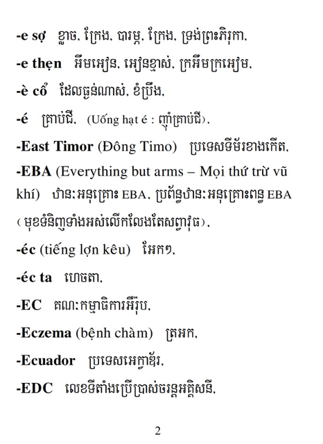 Từ điển Việt Khmer