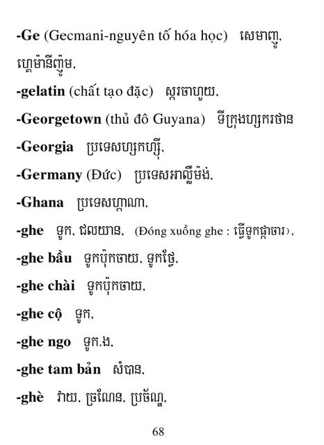 Từ điển Việt Khmer