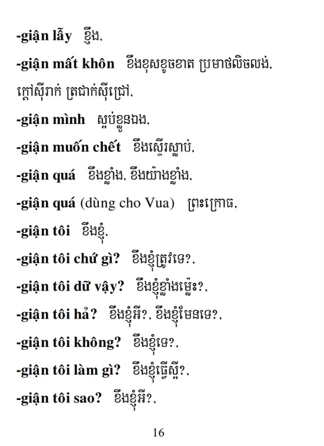 Từ điển Việt Khmer