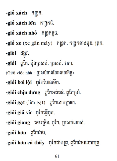 Từ điển Việt Khmer