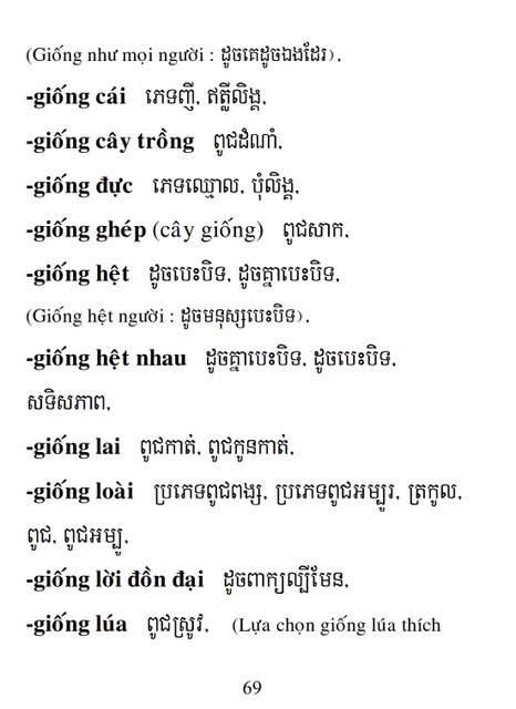 Từ điển Việt Khmer