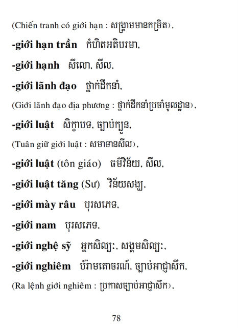 Từ điển Việt Khmer