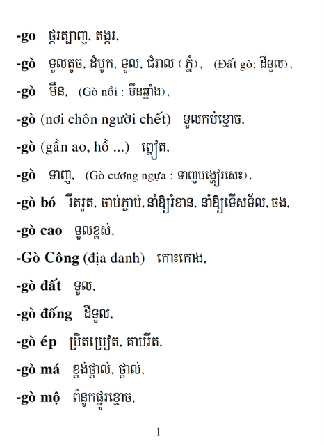 Từ điển Việt Khmer