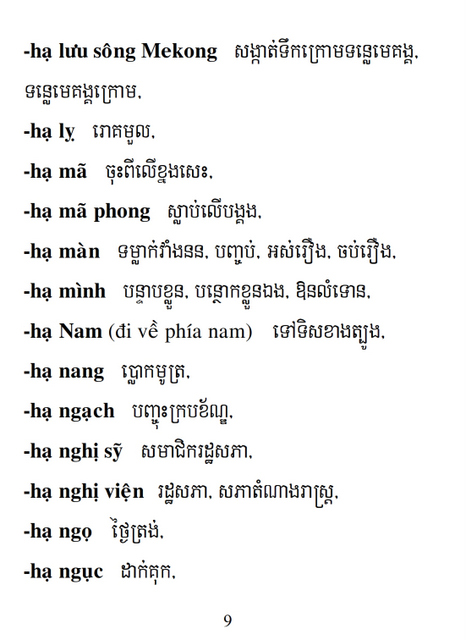 Từ điển Việt Khmer