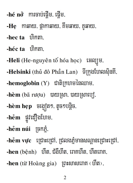 Từ điển Việt Khmer