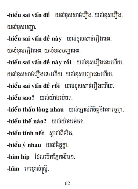 Từ điển Việt Khmer