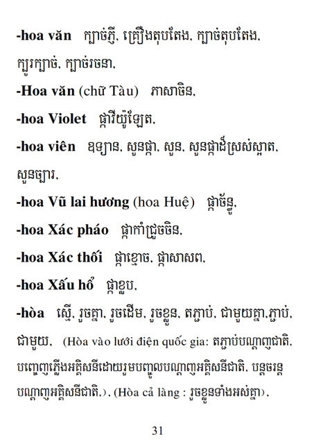 Từ điển Việt Khmer