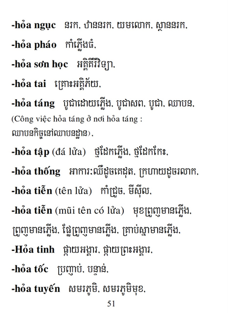 Từ điển Việt Khmer