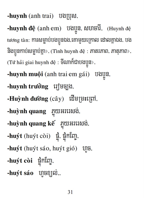 Từ điển Việt Khmer