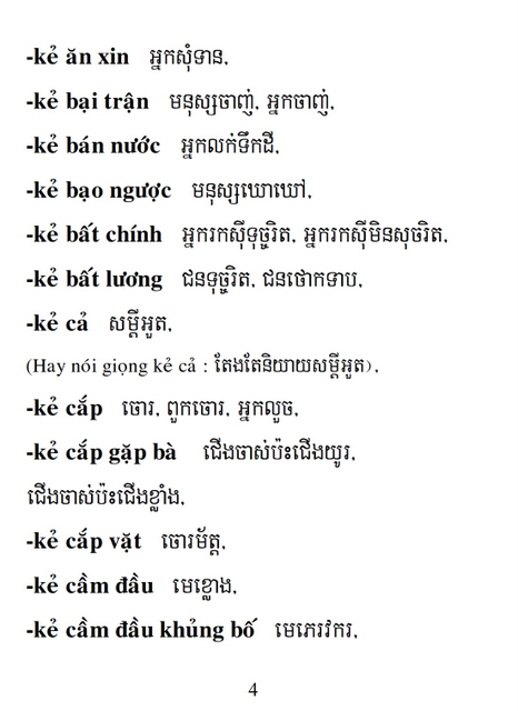 Từ điển Việt Khmer